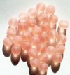 25 10mm Transparent Matte Rose Round Glass Beads